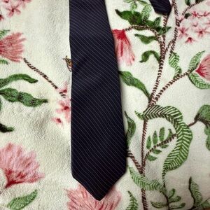 Elegant Navy and Red Pinstripe Tie